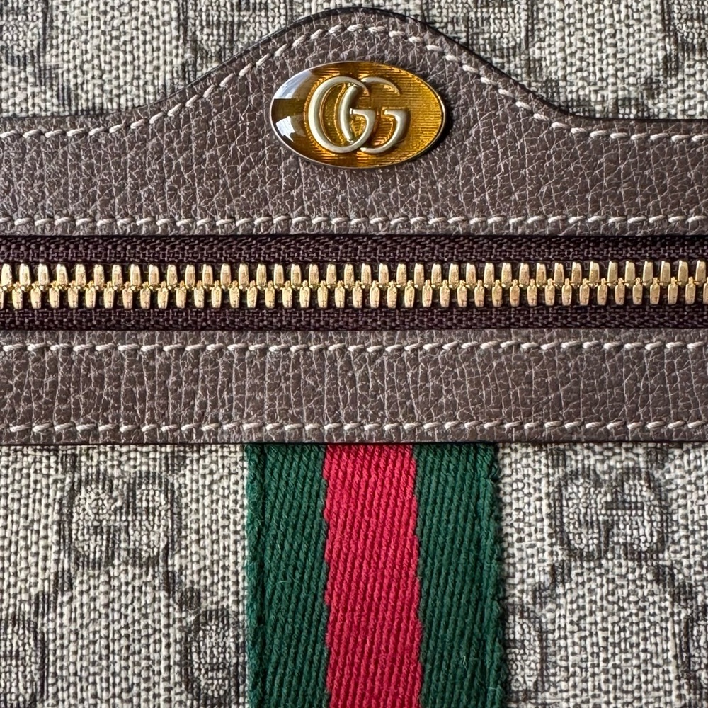 Gucci Belt Bag with Monogram Canvas and Leather Trim - Picture 11 of 17